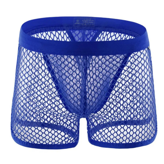 blue Mesh Daddy Boxers - pridevoyageshop.com - gay men’s thongs, boxers, briefs and jockstraps