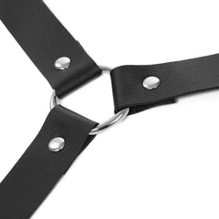 details of black top Men’s The 9-to-5 Harness – pridevoyageshop.com – gay men’s harness, lingerie and fetish wear