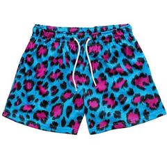 details of blue Men’s Backroom Cat Low-Rise Summer Shorts – pridevoyageshop.com – gay men’s sexy swim briefs, trunks, board shorts, and bikinis