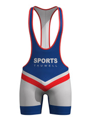 details of blue Men’s Trident Double-Chevron Singlet – pridevoyageshop.com – gay men’s harness, lingerie and fetish wear