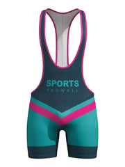details of cyan Men’s Trident Double-Chevron Singlet – pridevoyageshop.com – gay men’s harness, lingerie and fetish wear