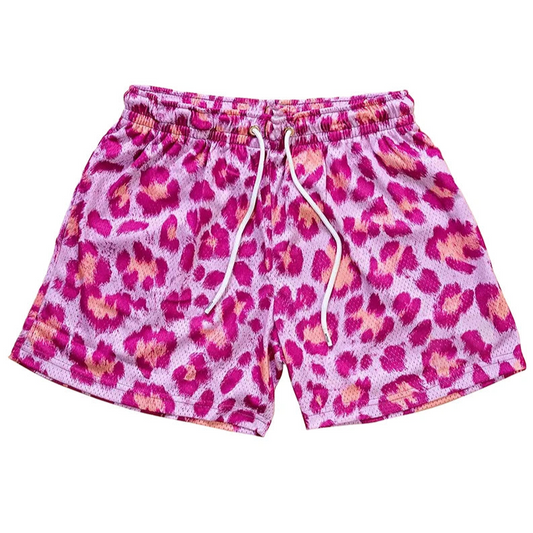 details of pink Men’s Backroom Cat Low-Rise Summer Shorts – pridevoyageshop.com – gay men’s sexy swim briefs, trunks, board shorts, and bikinis