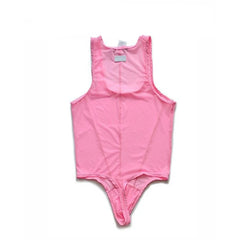 details of pink Power Tank Mesh Bodysuit – pridevoyageshop.com – gay men’s harness, lingerie and fetish wear