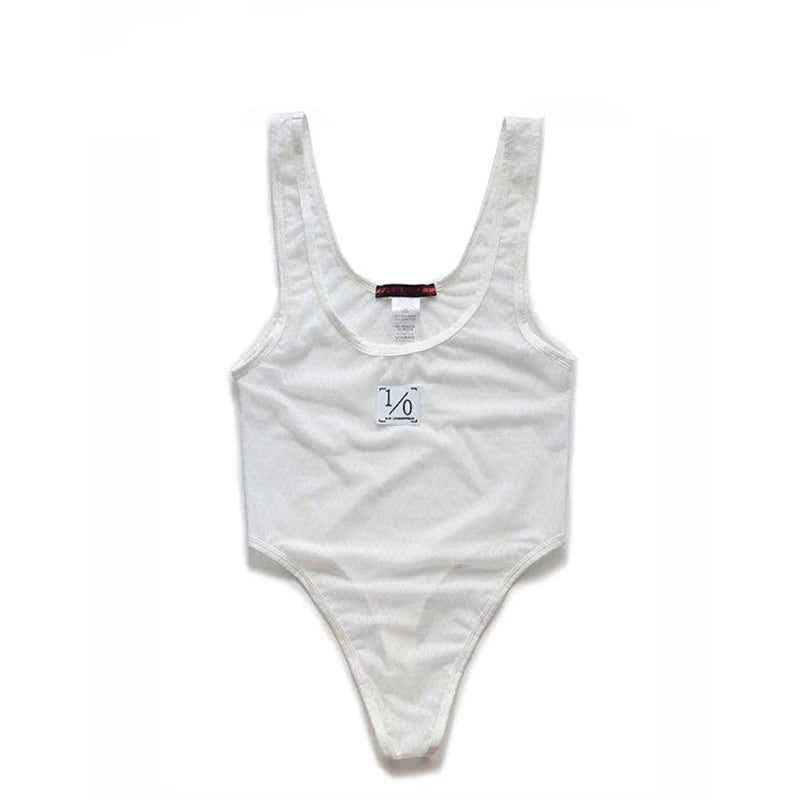 details of white Contender 1/0 Mesh Bodysuit – pridevoyageshop.com – gay men’s harness, lingerie and fetish wear