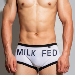 a sexy gay man in white DM Men's Milk Fed Boxer Briefs - pridevoyageshop.com - gay men’s underwear and swimwear