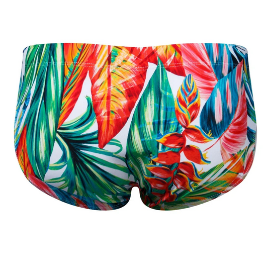 flowers Men’s Jungle Jock Hunter Swim Briefs with Removable Pad - pridevoyageshop.com - gay men’s sexy swim briefs, trunks, board shorts, and bikinis