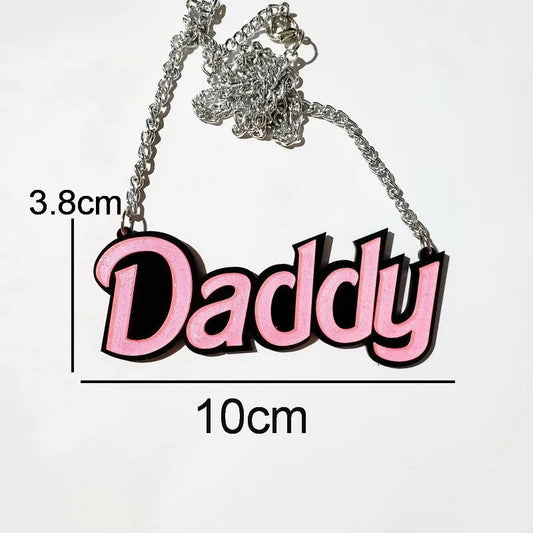 Gay Daddy Statement Chain Necklace - pridevoyageshop.com - Pride men's statement jewelry, daddy acrylic chain necklace