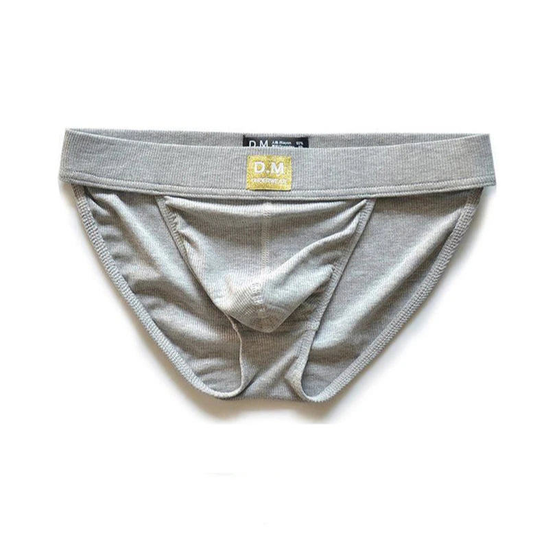 gray DM Men’s Ribbed Bulge-Lift Brief - pridevoyageshop.com - gay men’s thongs, boxers, briefs and jockstraps