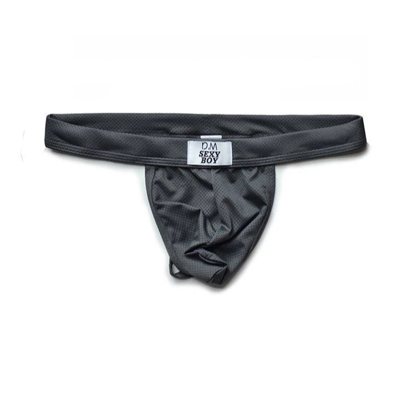 gray Men’s DM Sexy Bulge Boy Mesh Thong - pridevoyageshop.com - gay men’s thongs, boxers, briefs and jockstraps