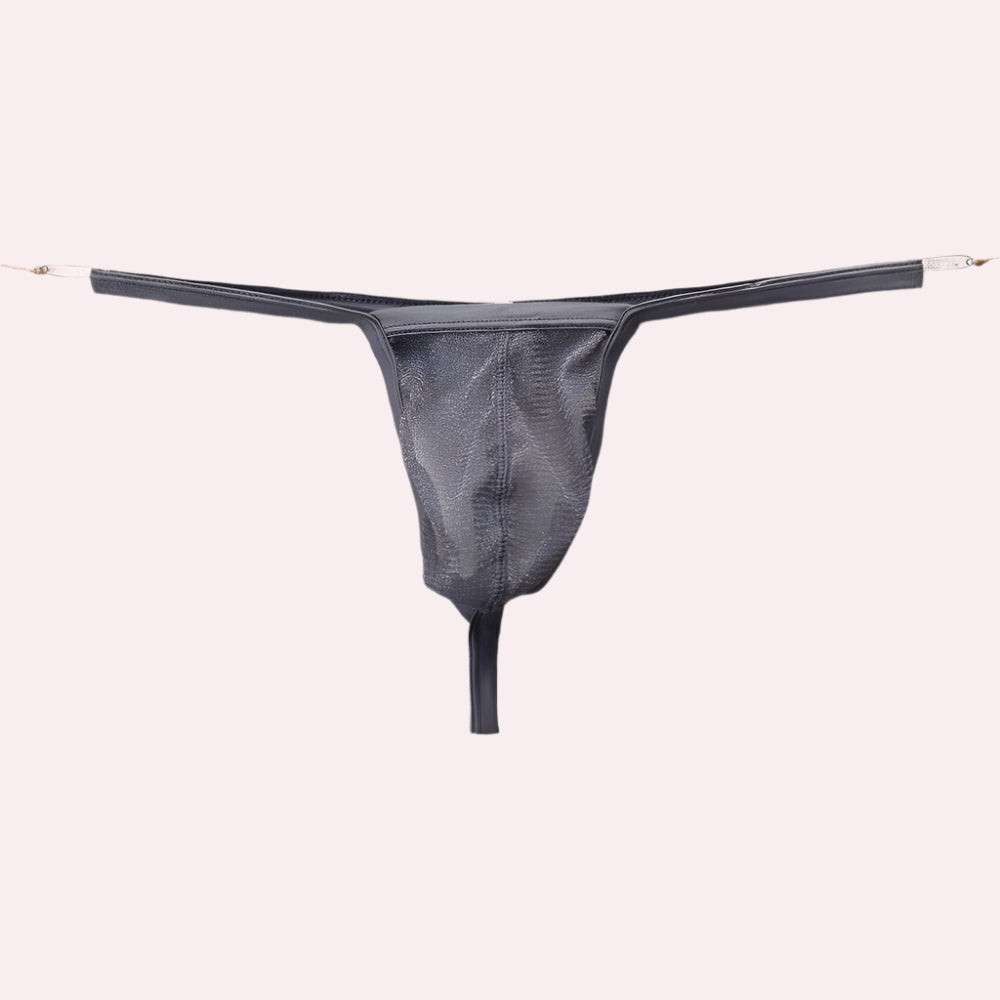 gray Men’s Shimmer Tease Sheer Thong - pridevoyageshop.com - gay men’s thongs, boxers, briefs and jockstraps