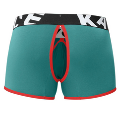 green Bareback Boxer Briefs - Removable Pouch & Backless - pridevoyageshop.com - gay men’s thongs, boxers, briefs and jockstraps