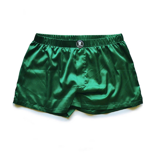 green DM Dirty Night Silk Boxers - pridevoyageshop.com - gay men’s thongs, boxers, briefs and jockstraps