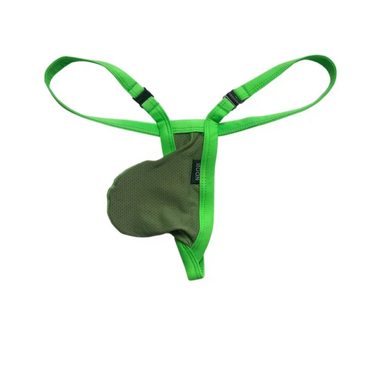 green Men’s Strapped Desire Thong - pridevoyageshop.com - gay men’s thongs, boxers, briefs and jockstraps