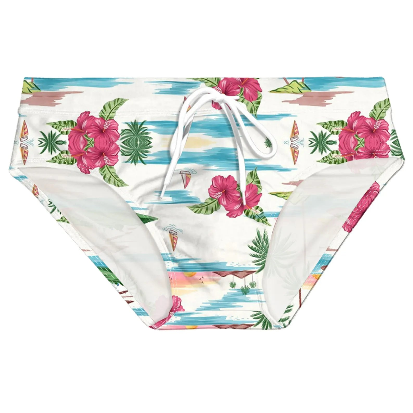 green Men’s Wet Tropics Swim Briefs - pridevoyageshop.com - gay men’s sexy swim briefs, trunks, board shorts, and bikinis