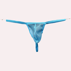 light blue Men’s Shimmer Tease Sheer Thong - pridevoyageshop.com - gay men’s thongs, boxers, briefs and jockstraps