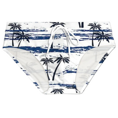 light blue Men’s Wet Tropics Swim Briefs - pridevoyageshop.com - gay men’s sexy swim briefs, trunks, board shorts, and bikinis