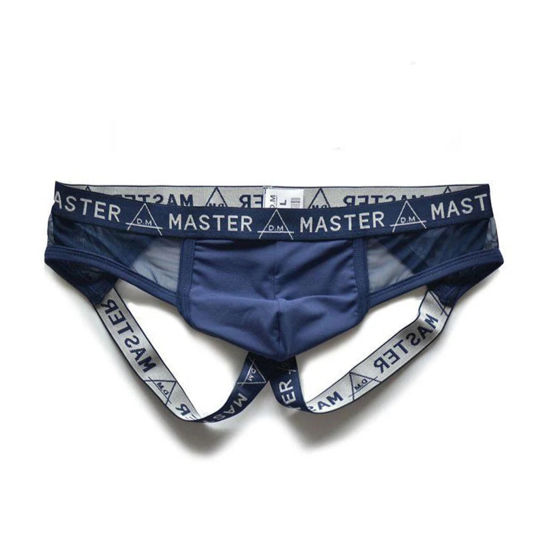 navy blue DM Men’s Master Mesh Jockstrap - pridevoyageshop.com - gay men’s thongs, boxers, briefs and jockstraps