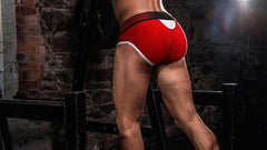 a hot gay man in red Pink Hero Mesh Briefs - pridevoyageshop.com - gay men’s underwear and swimwear