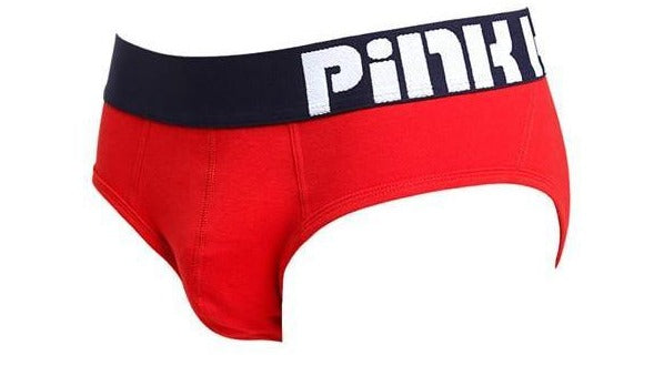 Red Pink Hero Wide Band Briefs - pridevoyageshop.com - gay men’s underwear and swimwear