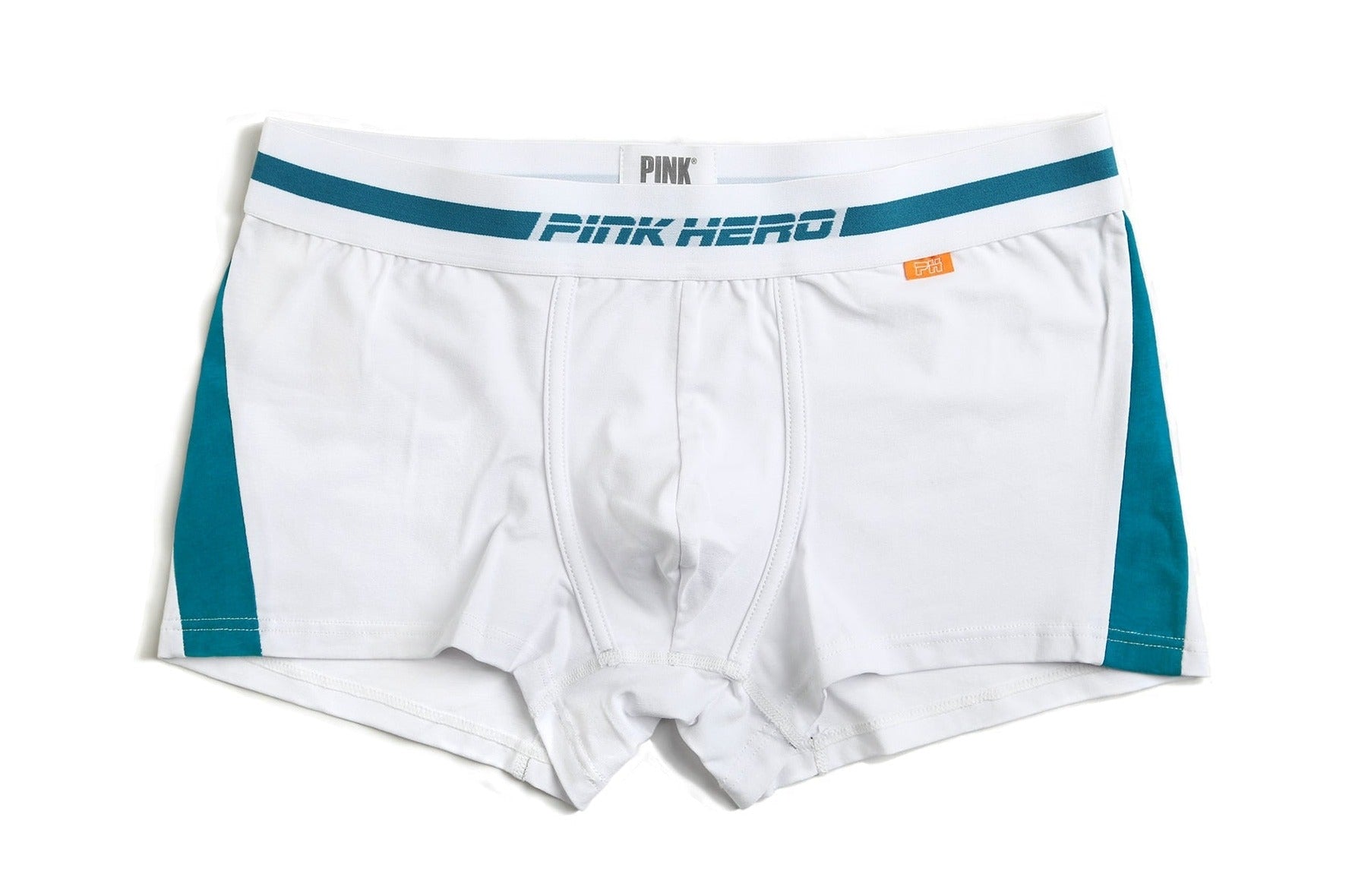 white Pink Hero Men's Solid Stripe Boxer Briefs - pridevoyageshop.com - gay men’s underwear and swimwear