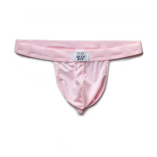 pink Men’s DM Sexy Bulge Boy Mesh Thong - pridevoyageshop.com - gay men’s thongs, boxers, briefs and jockstraps