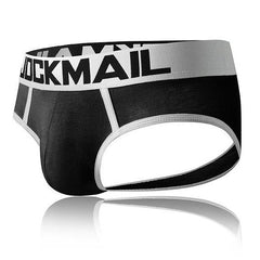black Jockmail Gay Backless Briefs | Gay Mens Underwear- pridevoyageshop.com - gay men’s underwear and swimwear