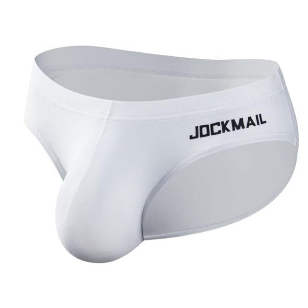 white Jockmail Essence Pouch Briefs | Gay Mens Underwear- pridevoyageshop.com - gay men’s underwear and swimwear