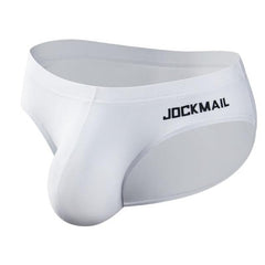 white Jockmail Essence Pouch Briefs | Gay Mens Underwear- pridevoyageshop.com - gay men’s underwear and swimwear