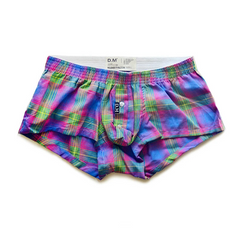 purple DM Disco Daddy Plaid Boxers - pridevoyageshop.com - gay men’s thongs, boxers, briefs and jockstraps