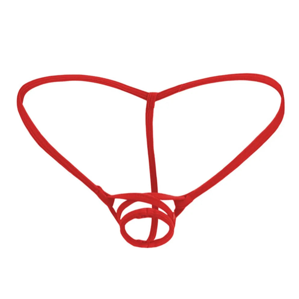 red Men’s Bondage Cock Ring Thong - pridevoyageshop.com - gay men’s thongs, boxers, briefs and jockstraps