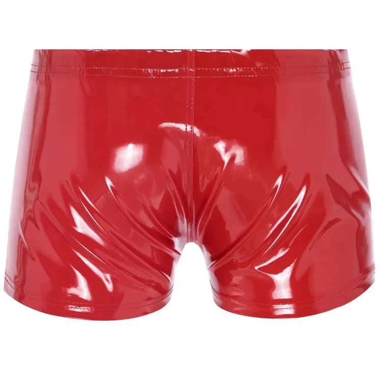 red Men’s High-Shine Zip Shorts - pridevoyageshop.com - gay men’s thongs, boxers, briefs and jockstraps