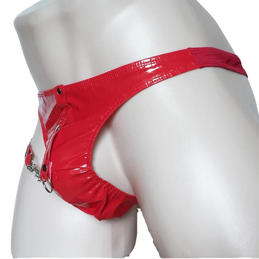 red Men’s Shackled Heat T-Back - pridevoyageshop.com - gay men’s thongs, boxers, briefs and jockstraps