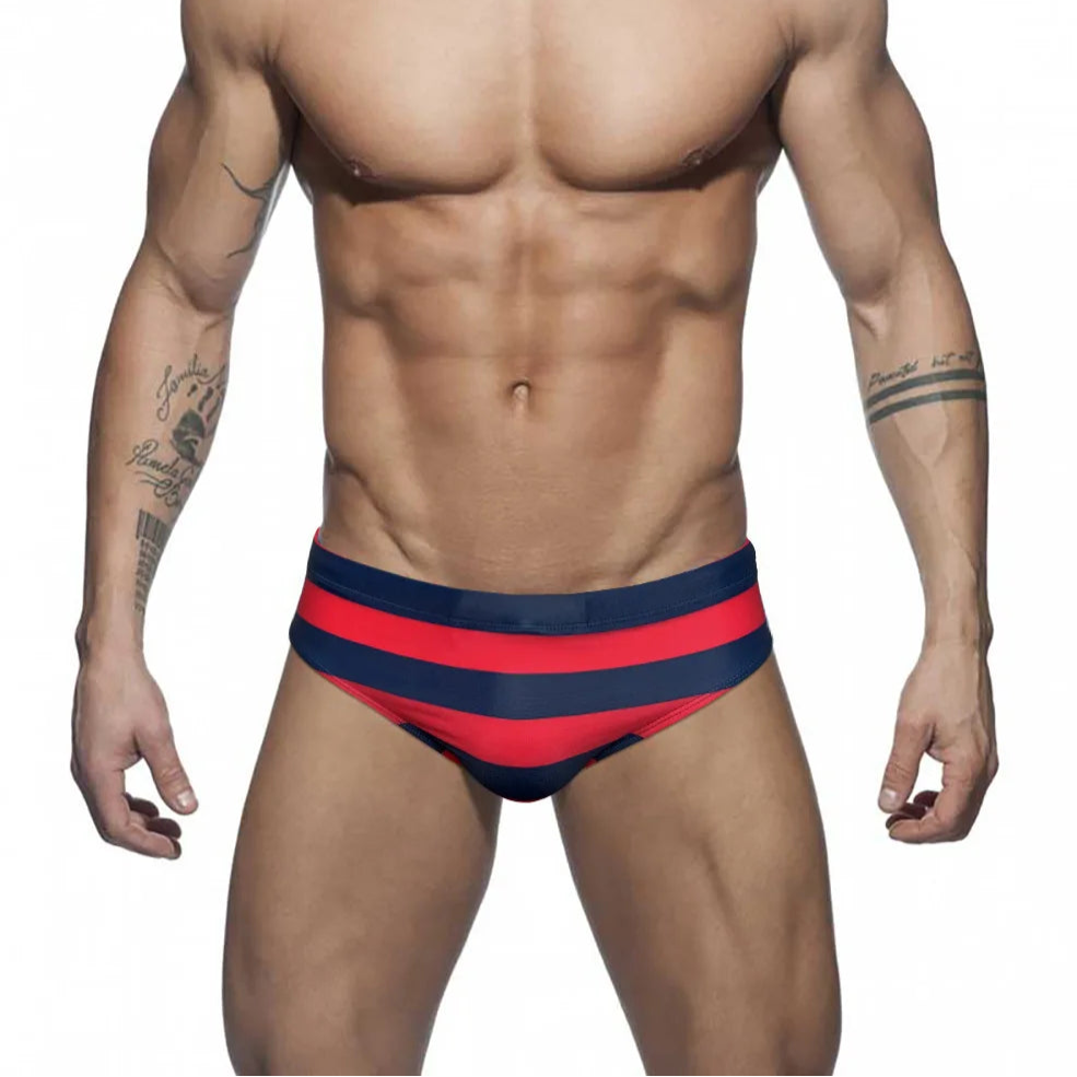 Men's Spank Me Striped Swim Briefs | Sexy men's Bathing Suits Men's Spank Me Striped Swim Briefs | Sexy men's Bathing Suits