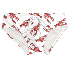 red Men’s Wet Tropics Swim Briefs - pridevoyageshop.com - gay men’s sexy swim briefs, trunks, board shorts, and bikinis