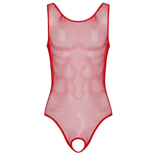 red Nightport Mesh Bodysuit - pridevoyageshop.com - gay men’s harness, lingerie and fetish wear