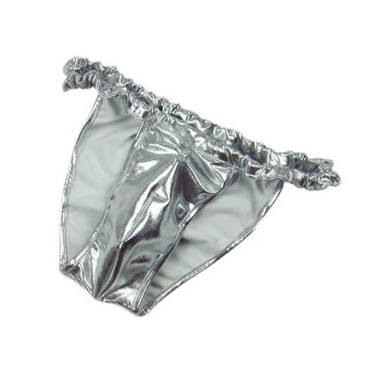 silver Men’s Ruffle Royale Kink Thong - pridevoyageshop.com - gay men’s thongs, boxers, briefs and jockstraps