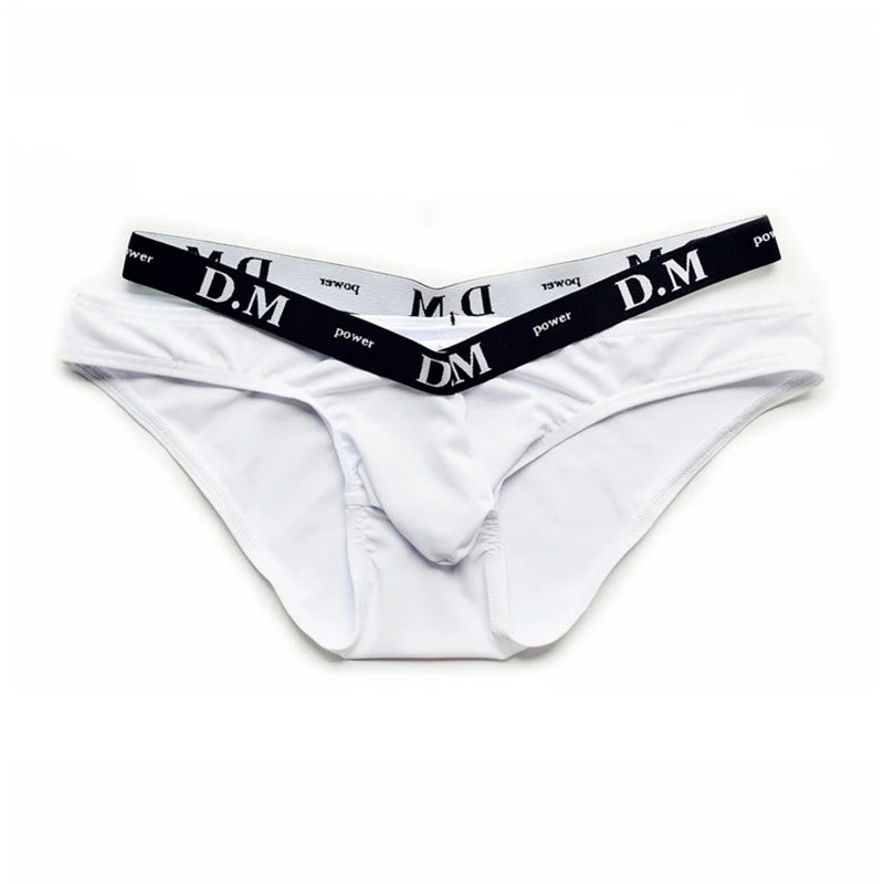white DM Men’s Bulge-Boost Low-Rise Brief - pridevoyageshop.com - gay men’s thongs, boxers, briefs and jockstraps