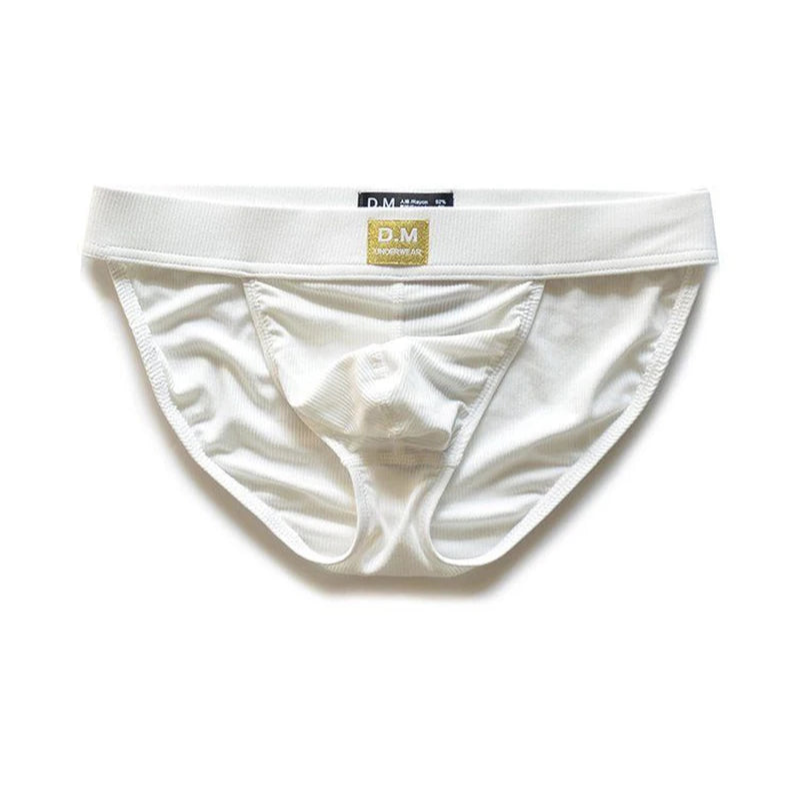white DM Men’s Ribbed Bulge-Lift Brief - pridevoyageshop.com - gay men’s thongs, boxers, briefs and jockstraps