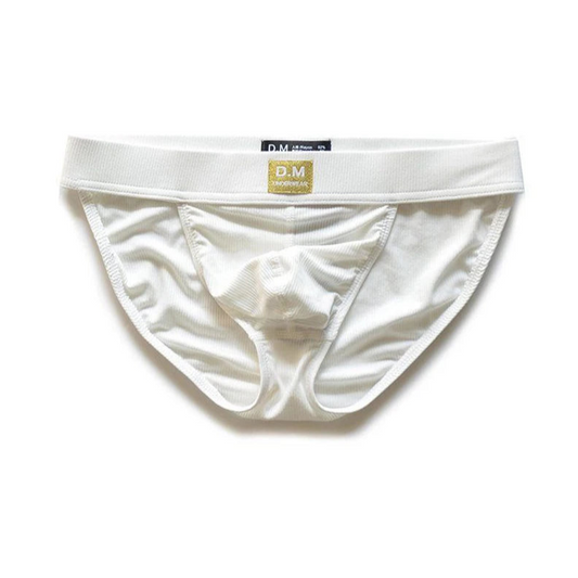 white DM Men’s Ribbed Bulge-Lift Brief - pridevoyageshop.com - gay men’s thongs, boxers, briefs and jockstraps