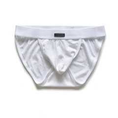 white DM Men’s “Ribbed Master” Full-Coverage Brief - pridevoyageshop.com - gay men’s thongs, boxers, briefs and jockstraps
