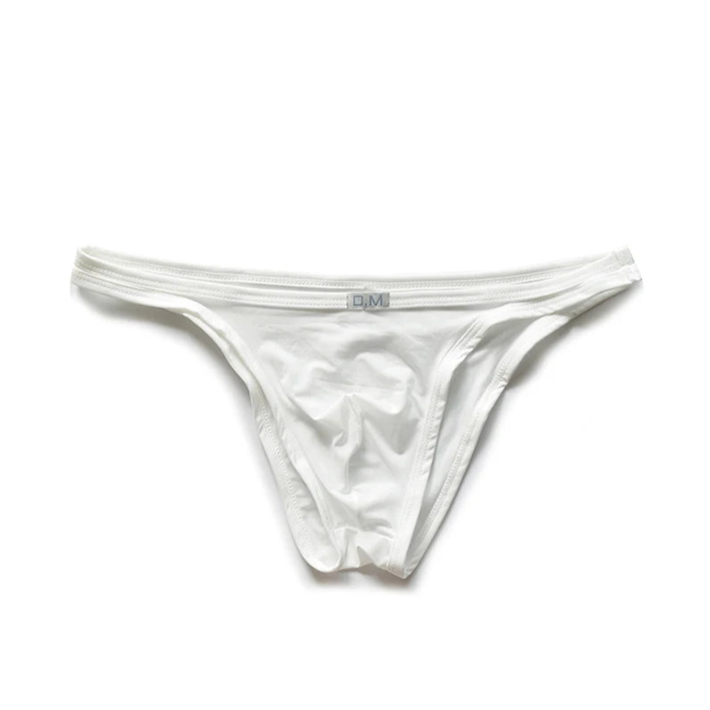 white DM Men’s “Sissy Skinny” Ice Silk Brief - pridevoyageshop.com - gay men’s thongs, boxers, briefs and jockstraps