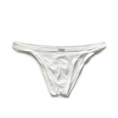 white DM Men’s “Sissy Skinny” Ice Silk Brief - pridevoyageshop.com - gay men’s thongs, boxers, briefs and jockstraps