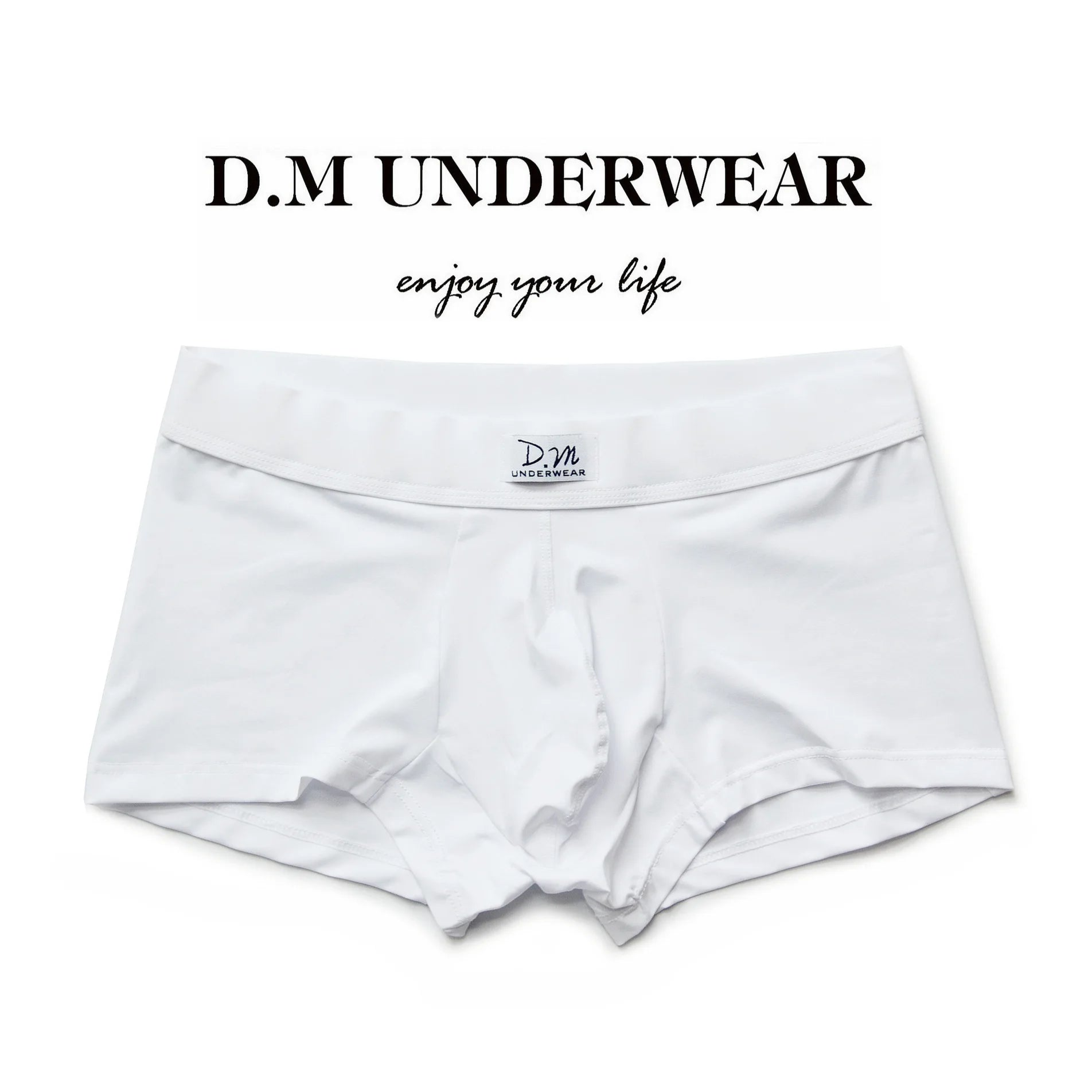 white DM Pure Bulge Boxers - pridevoyageshop.com - gay men’s thongs, boxers, briefs and jockstraps