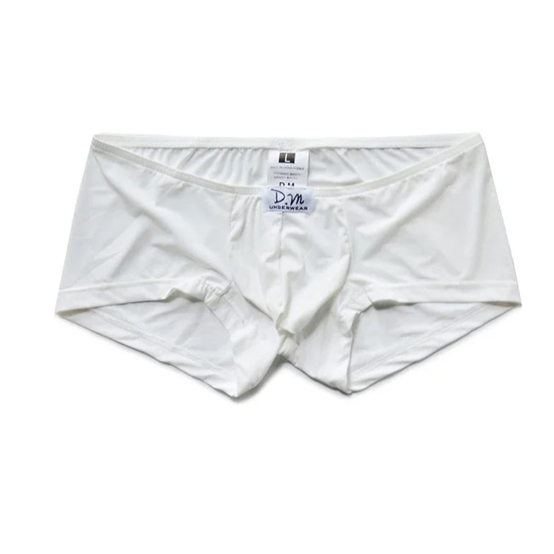white DM Silk Hottie Boxers - pridevoyageshop.com - gay men’s thongs, boxers, briefs and jockstraps