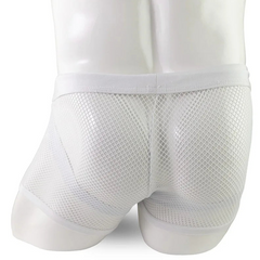 white Men’s “I Am Ready” Lace-Up Mesh Trunks - pridevoyageshop.com - gay men’s thongs, boxers, briefs and jockstraps