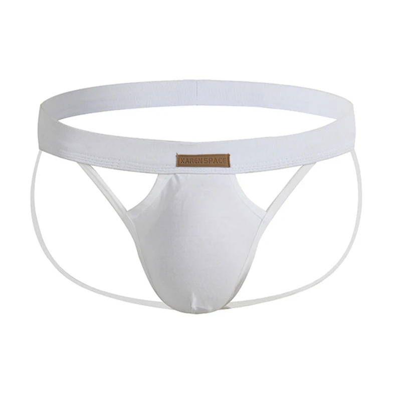 white Men’s KarenSpace Cutout Jockstrap - pridevoyageshop.com - gay men’s thongs, boxers, briefs and jockstraps