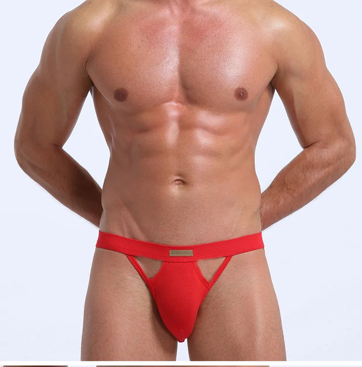 white Men’s KarenSpace Cutout Jockstrap - pridevoyageshop.com - gay men’s thongs, boxers, briefs and jockstraps