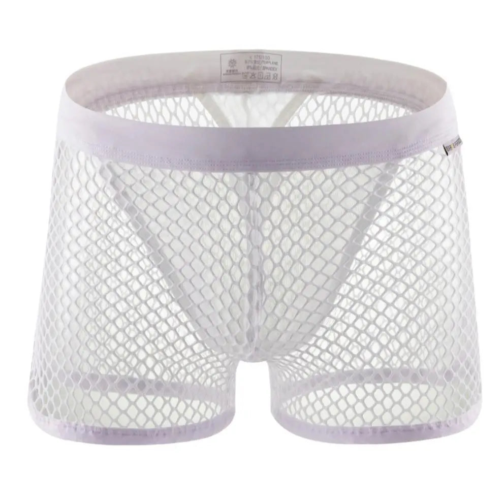 white Mesh Daddy Boxers - pridevoyageshop.com - gay men’s thongs, boxers, briefs and jockstraps