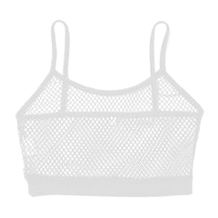 white Signal Boost Fishnet Cami - pridevoyageshop.com - gay men’s harness, lingerie and fetish wear