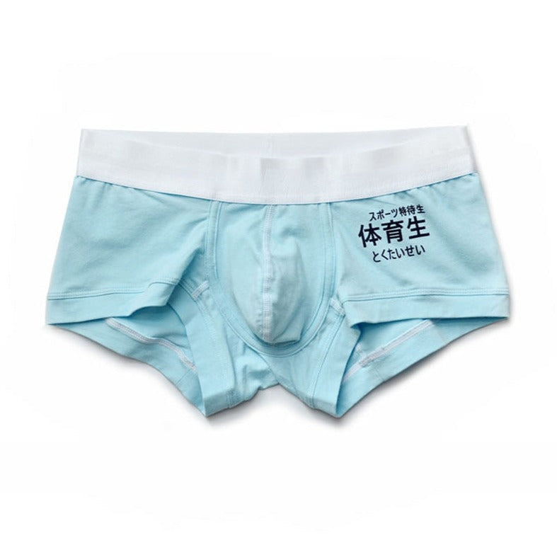 sky blue Japanese style Low Rise Sport Boxer Briefs | Gay Underwear- pridevoyageshop.com - gay men’s underwear and swimwear